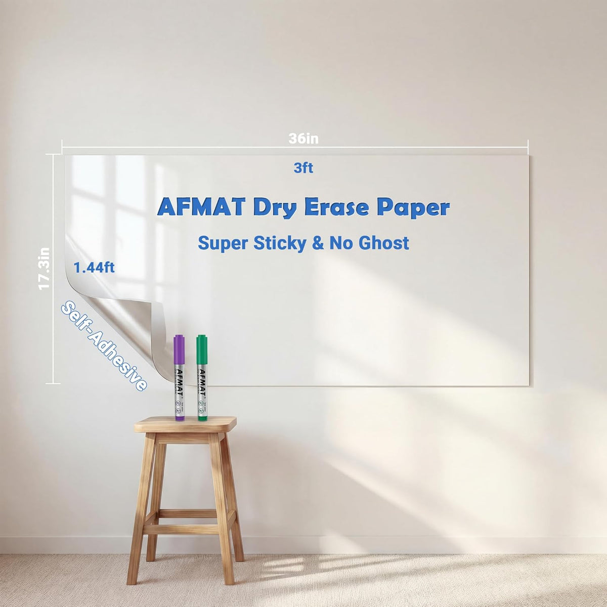 AFMAT White Board Dry Erase Paper, 36