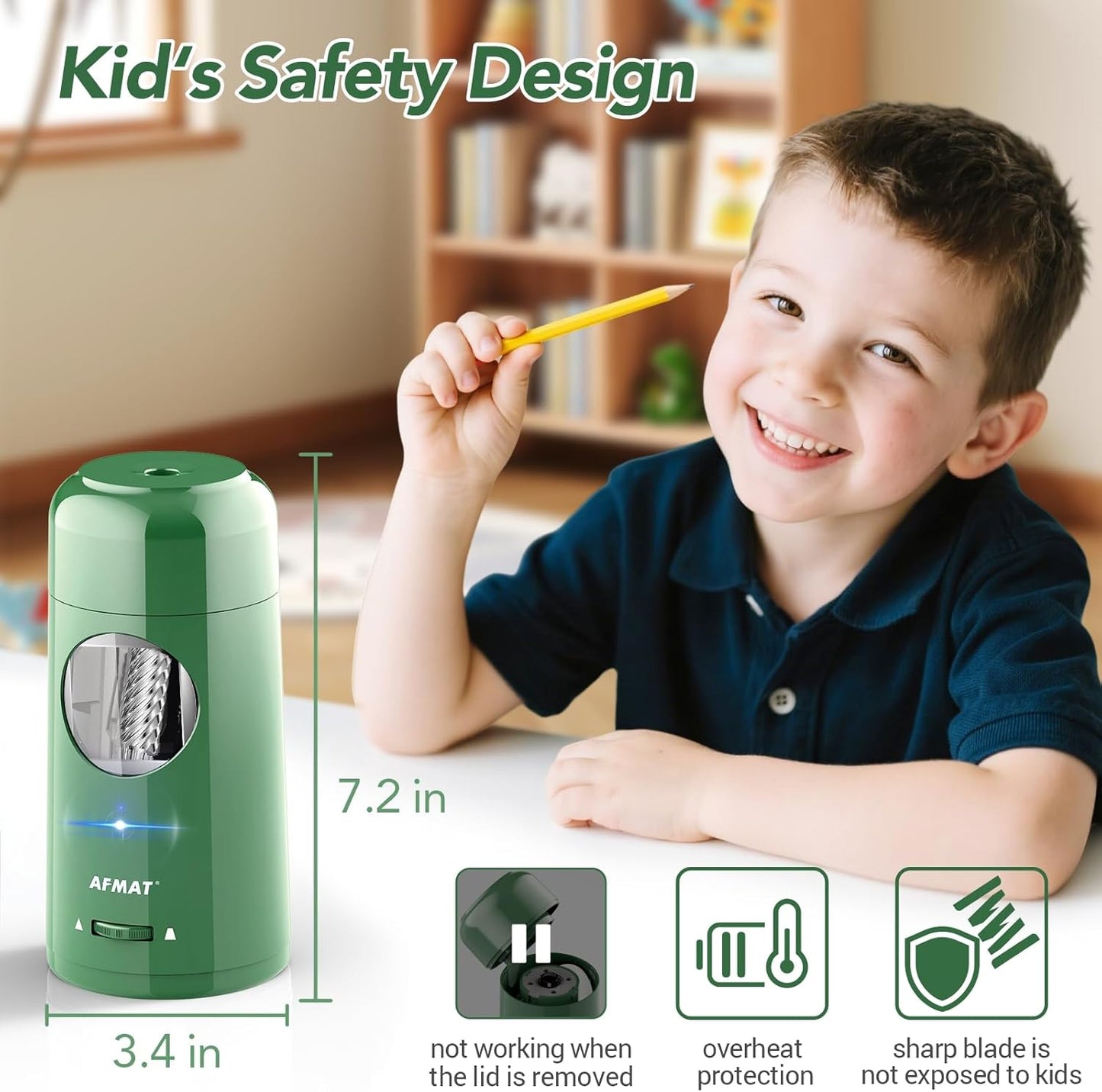 Fully Automatic Rechargeable Electric Pencil Sharpener,PSX6GN