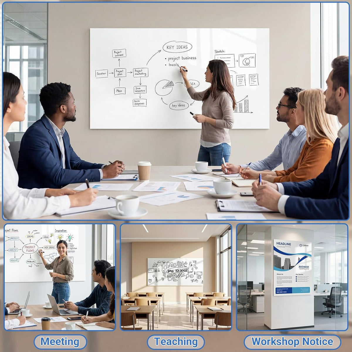 AFMAT White Board Dry Erase Paper, 36