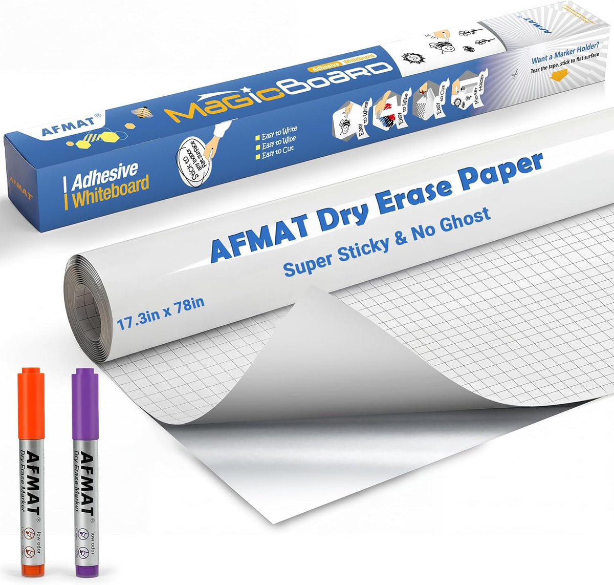 AFMAT White Board Dry Erase Paper, 78