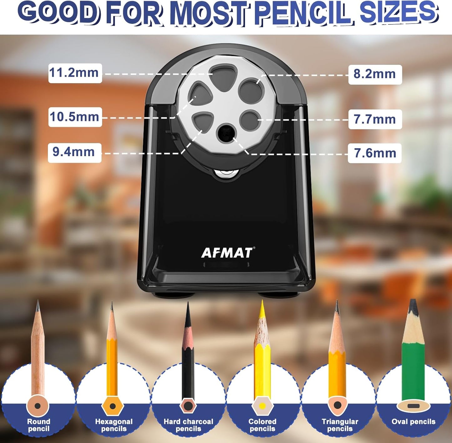 6 Holes Electric Pencil Sharpener,PSX2GY