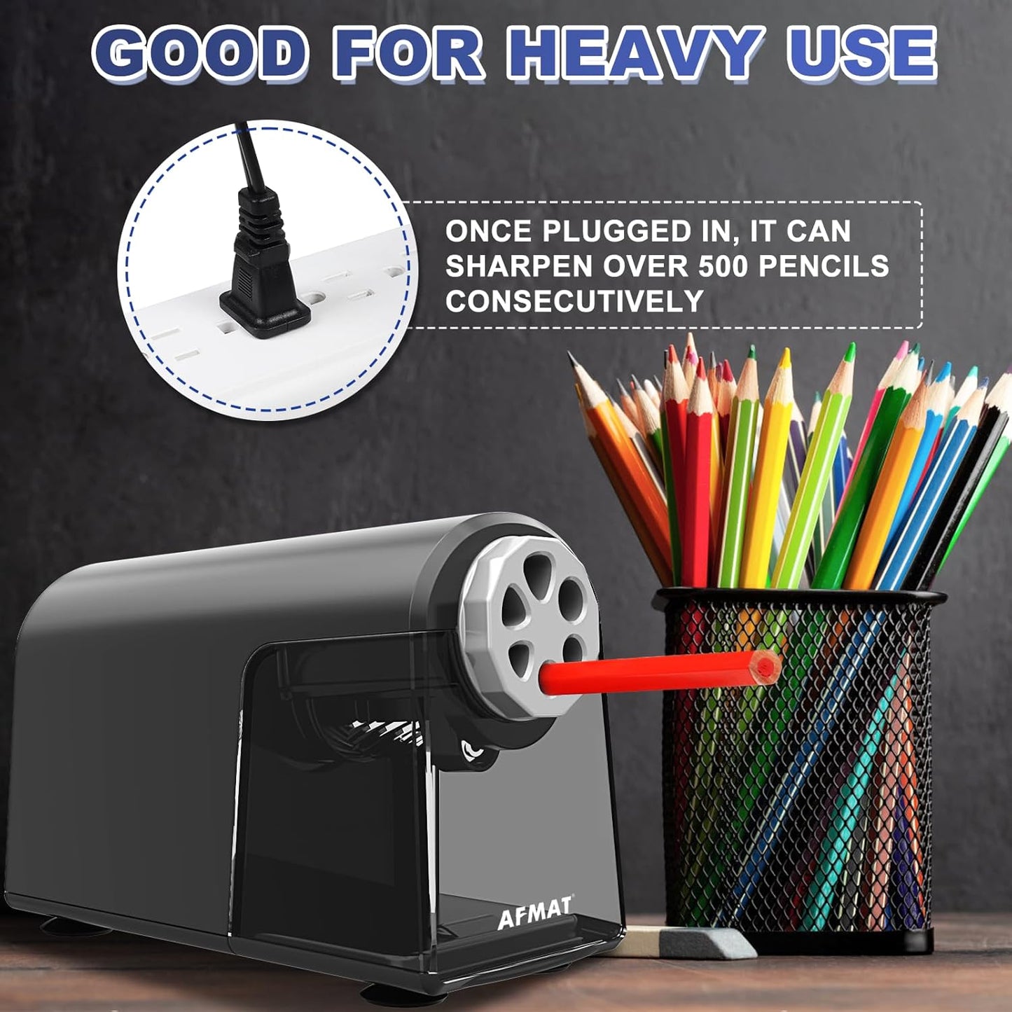 6 Holes Electric Pencil Sharpener,PSX2GY