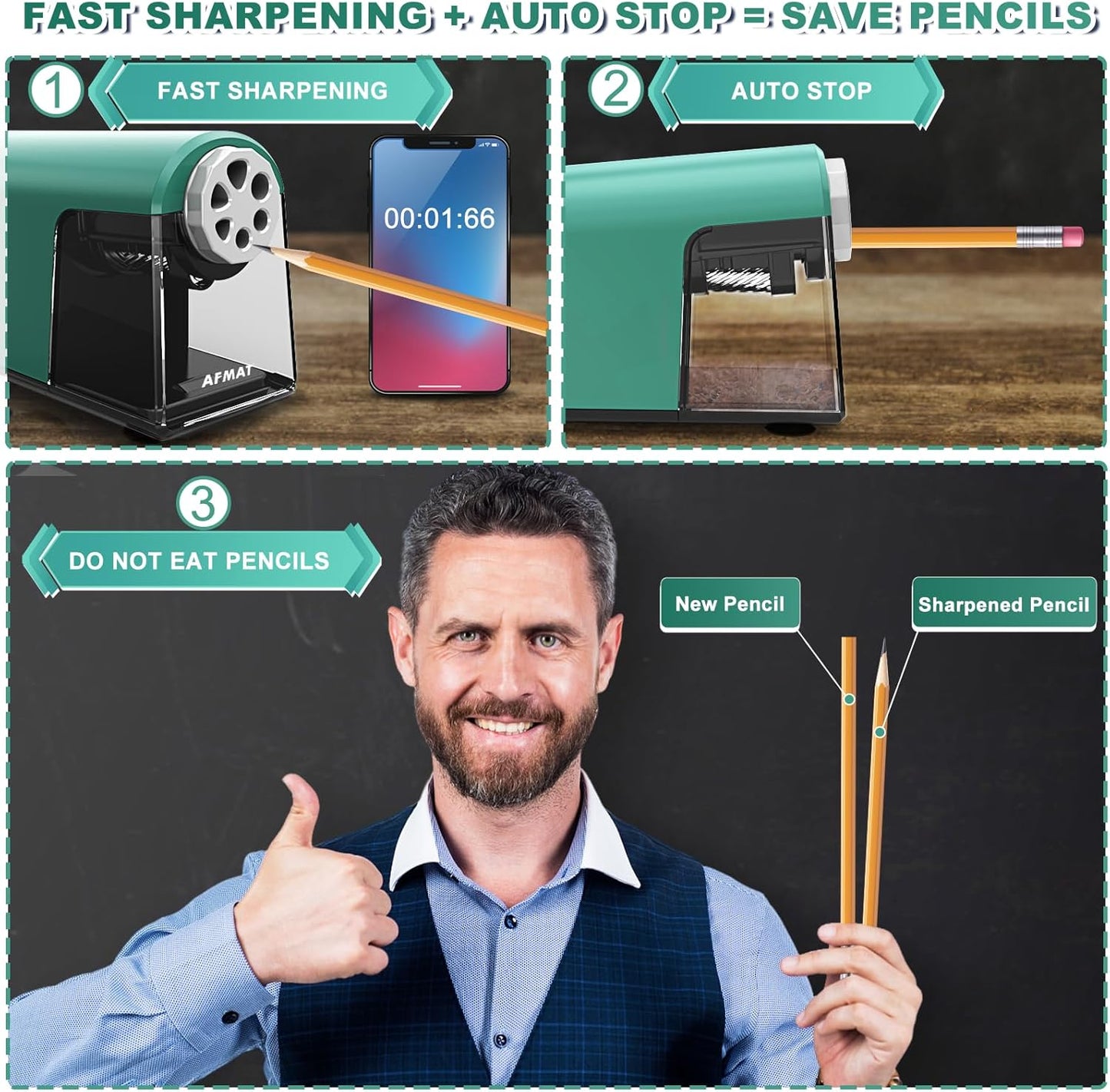 6 Holes Electric Pencil Sharpener,PSX2GN