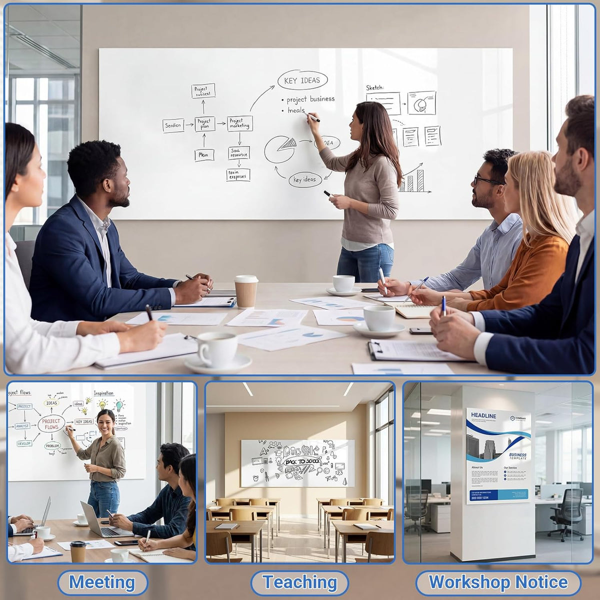 AFMAT White Board Dry Erase Paper, 78