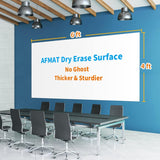 AFMAT D50 AFMAT Whiteboard Wallpaper, 6x4ft Dry Erase Contact Paper, Large Peel and Stick White Board Contact Paper, Stain-Proof & Super Sticky, No Ghost After 60 Days, Dry Erase Whiteboard Sticker for Wall
