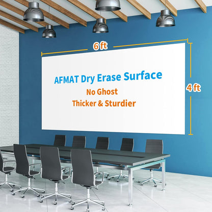 AFMAT D50 AFMAT Whiteboard Wallpaper, 6x4ft Dry Erase Contact Paper, Large Peel and Stick White Board Contact Paper, Stain-Proof & Super Sticky, No Ghost After 60 Days, Dry Erase Whiteboard Sticker for Wall
