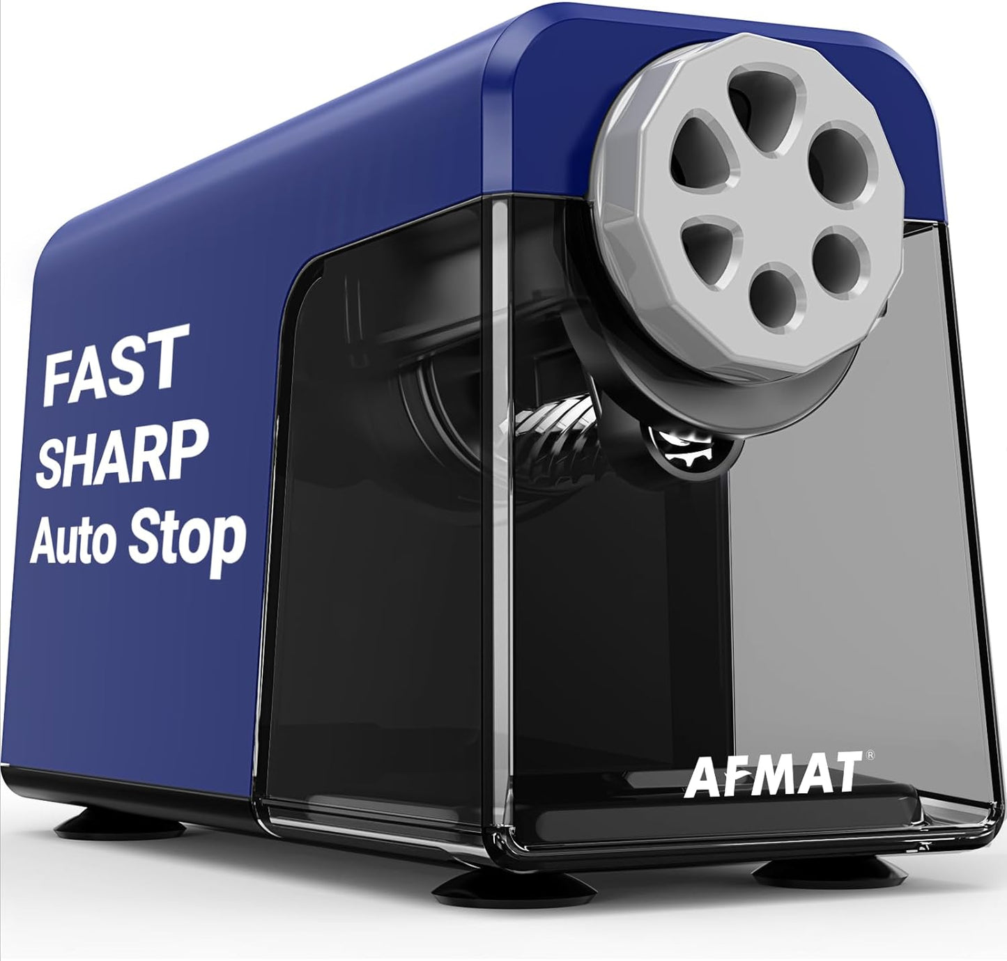 Disponible en México:AFMAT PSX1 Sacapuntas eléctrico resistente, 6 agujeros, parada automática para aula, sacapuntas eléctricos para lápices de colores de 6 a 11 mm, 7000 afilados, ahorran lápices, negro