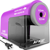✅Newest Model With Best Features✅Newly Upgraded Fully Automatic Electric Pencil Sharpener for 6.5-10.5mm No.2/Jumbo/Colored Pencils,3X Longer Cutter Life, PSC5PR