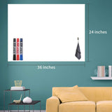 AFMAT Whiteboard Sticker, 36" x 24" Dry Erase Wallpaper, Stain-Proof & Super Sticky, No Ghost After 60 Days,3 Markers,Model:WS12