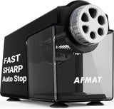 💝Teachers' Favorite Classroom Essentials💝Electric Pencil Sharpener Heavy Duty, 6-Hole Classroom Pencil Sharpener for 6-11mm Pencils, Auto Stop Pencil Sharpeners Plug in, 10,000+ Sharpenings,PSX4BK