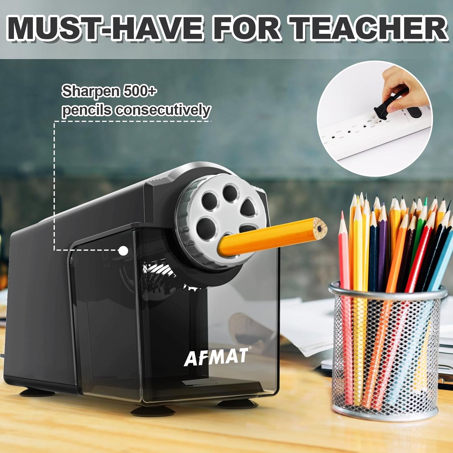 Classroom Electric Pencil Sharpener,PSX4GY
