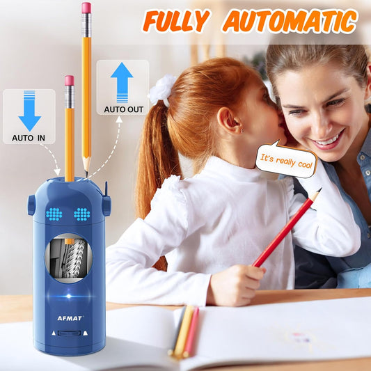 Robot Fully Automatic Rechargeable Electric Pencil Sharpener,PSX5BLET