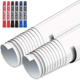 AFMAT WS002 Whiteboard Sticker, 11ft Dry Erase Wallpaper, Peel and Stick Whiteboard Contact Paper for Wall, 132'' x 17.3'' White Board Stick on Wall, Dry Erase Board Roll Adhesive, 6 Markers, 2 Rolls