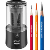 🎨Artists Must Have 🎨Electric Long Point Pencil Sharpener for Artist, Fast Sharpen & Auto Stop, 8-17mm Super Long Point, Professional Artist Pencil Sharpener Plug in for φ6-12mm Charcoal/Drawing/Colored Pencils,PSA6