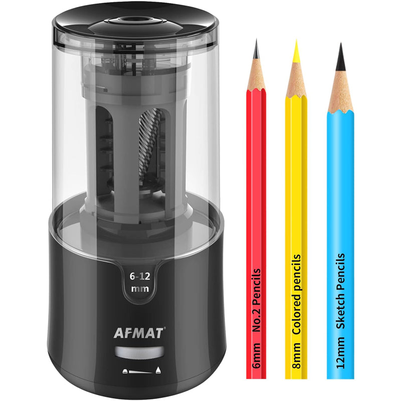 🏆The Sharpener That Outsmarts Almost Every Pencil🏆Electric Pencil Sharpener for Colored Pencils,for 6-12mm No.2/Jumbo Pencils,PS92BK