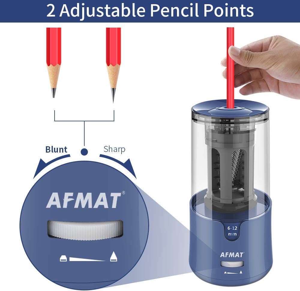 🔵Used-good🔵Electric Pencil Sharpener Auto Stop for 6-12mm No.2/Jumbo Pencils,PS93BL