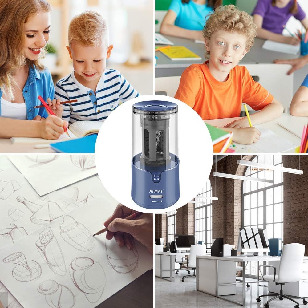 🔵Used-good🔵Electric Pencil Sharpener Auto Stop for 6-12mm No.2/Jumbo Pencils,PS93BL