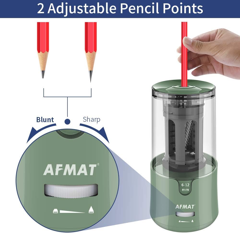 🔵Used-good🔵Electric Pencil Sharpener Auto Stop for 6-12mm No.2/Jumbo Pencils,PS94GN