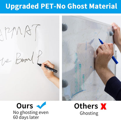 AFMAT WS41 Whiteboard Sticker, 17.3" x 78" Dry Erase Contact Paper, Peel and Stick White Board Wallpaper