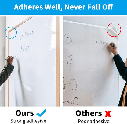 AFMAT WS41 Whiteboard Sticker, 17.3" x 78" Dry Erase Contact Paper, Peel and Stick White Board Wallpaper