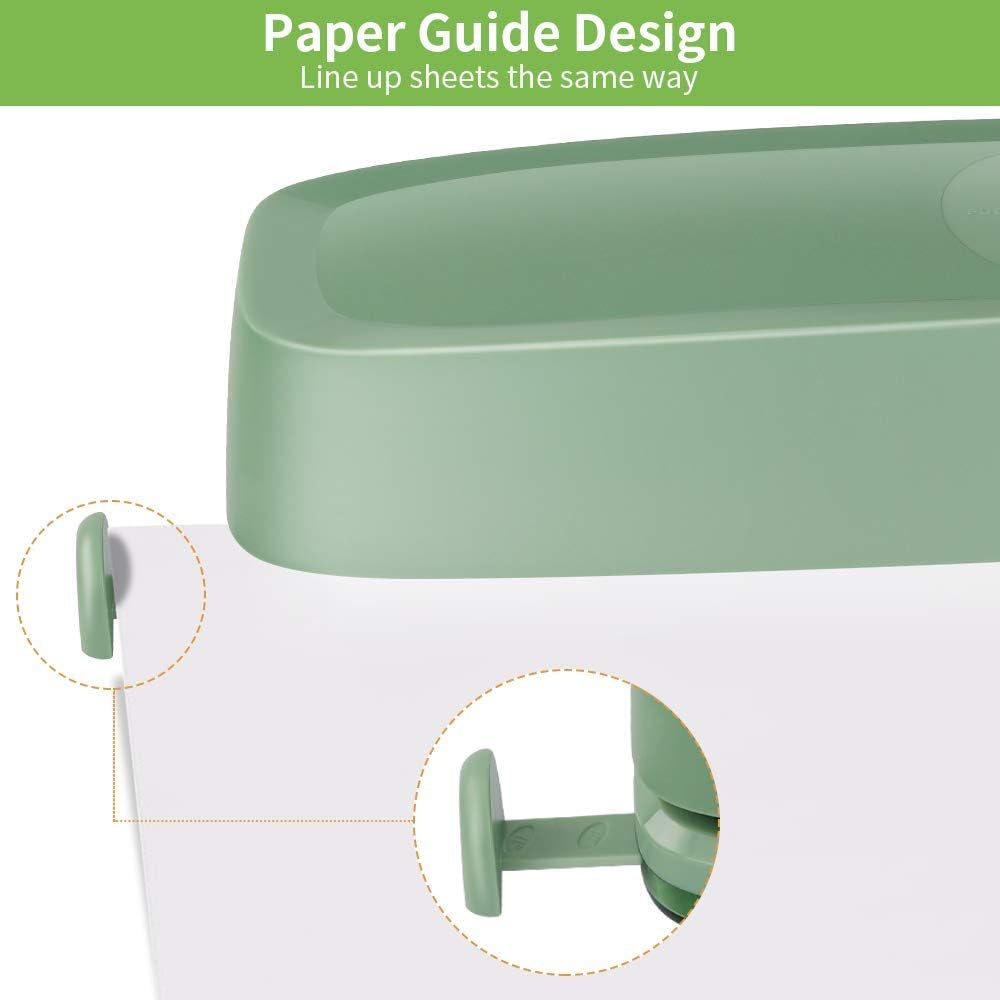 AFMAT HP10 3 Hole Punch, AFMAT Electric Three Hole Punch Heavy Duty, 20-Sheet Punch Capacity,Green