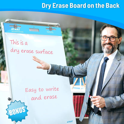 AFMAT YY15 Sticky Easel Pad, 6-Pad Lined Chart Paper, 25 x 30 inches, 30 Sheets/Pad