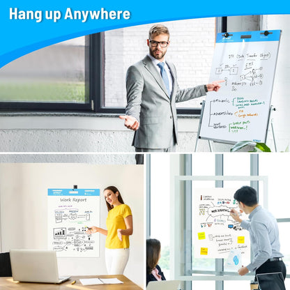 AFMAT YY15 Sticky Easel Pad, 6-Pad Lined Chart Paper, 25 x 30 inches, 30 Sheets/Pad