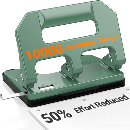 AFMAT HPX1 3 Hole Punch Heavy Duty, 3 Hole Puncher for Binder, 10000+ Punching Times, 40-Sheet Three Hole Punch,Black
