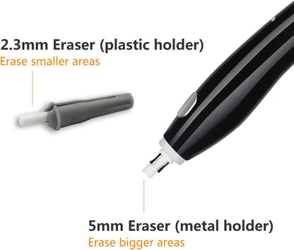 【Ali Haider Artist】AFMAT EE04 Electric Rechargeable Electric Eraser Kit for Artists,140 Refills for Drafting