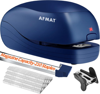 AFMAT ES03 Electric Stapler for Desk, Automatic Stapler Desktop, Office Staplers Electric, with Reload Reminder & Release Button, 25 Sheets Capacit,Black