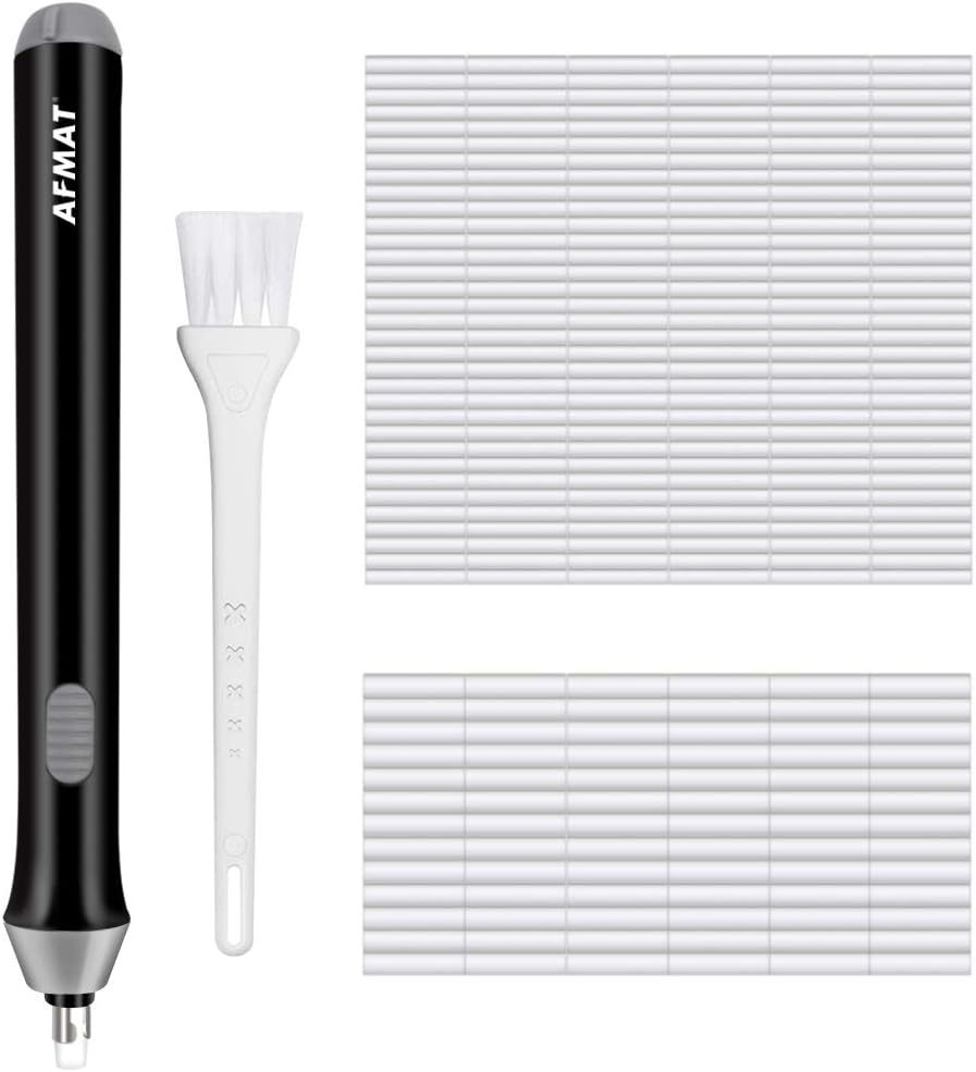 Electric Eraser Battery Operated for Artists, with 140 Eraser Refills, EEW001