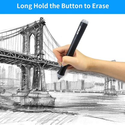 Electric Eraser Battery Operated for Artists, with 140 Eraser Refills, EEW001