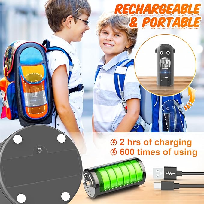 🎁Best Gift Everyone Loves🎁 AFMAT Fully Automatic Robot Electric Pencil Sharpener for Colored Pencils 7-11.5mm,PSX5GYRB