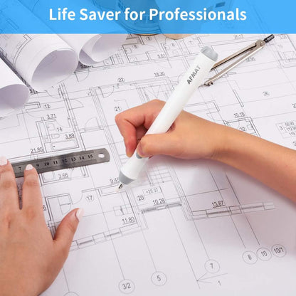 Electric Eraser Battery Operated for Artists, with 140 Eraser Refills, EEW001