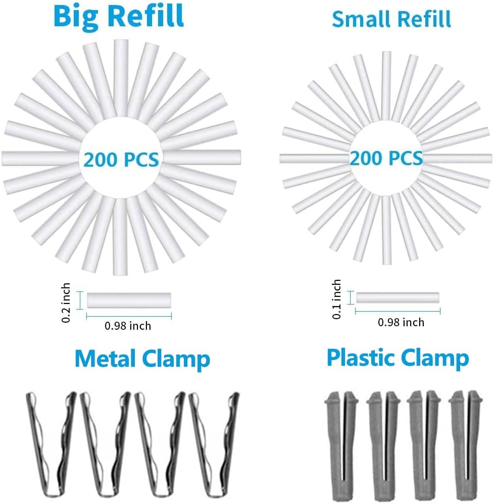 AFMAT ER02N Electric Eraser Refills 400 pcs, φ5mm Erasers Refil-200pcs and φ2.3mm Erasers Refil-200pcs, Replacement Refills for AFMAT Electric Eraser