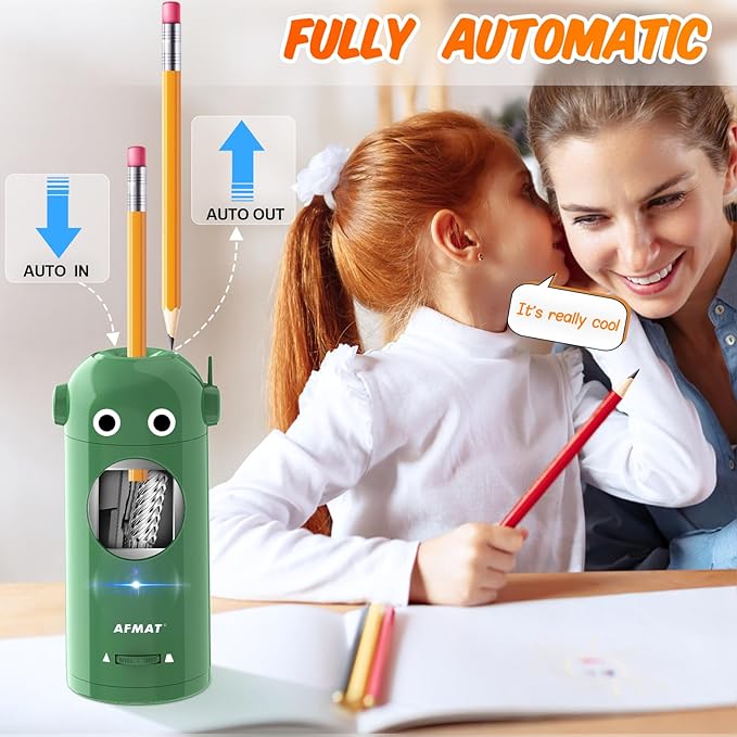 Fully Automatic Robot Rechargeable Electric Pencil Sharpener,PSX5GNRB