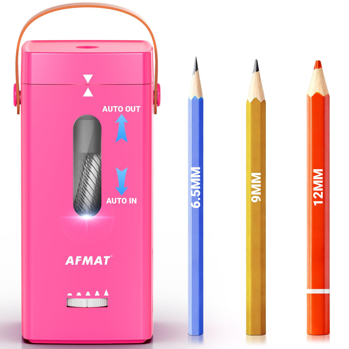 🩷Fabulouslyteaching’s Pick🩷✅Newest Model With Best Features✅Newly Upgraded Fully Automatic Rechargeable Electric Pencil Sharpener for 6-12mm No.2/Jumbo Pencils, 3X Longer Cutter Life,PSC6RR