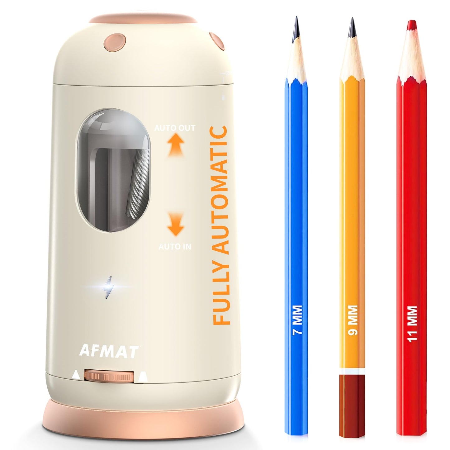 Fully Automatic Rechargeable Electric Pencil Sharpener for 7-11.5mm Colored/Jumbo Pencils,PSC8GD