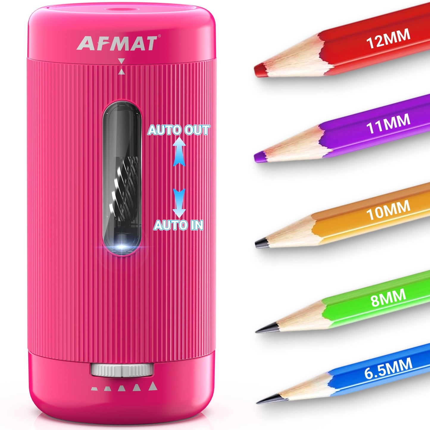🔵Used-good🔵Newly Upgraded Fully Automatic Rechargeable Electric Pencil Sharpener for 6-12mm No.2/Jumbo Pencils, 3X Longer Cutter Life,PSC3RR