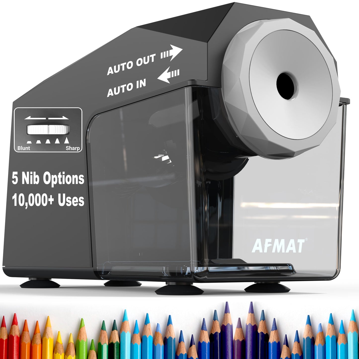 Newly Upgraded Fully Automatic Electric Pencil Sharpener,3X Longer Cutter Life,PSC4GN