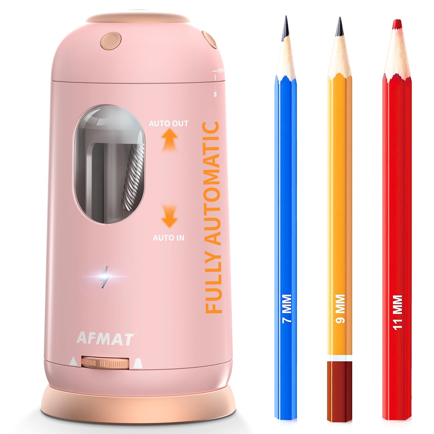 Fully Automatic Rechargeable Electric Pencil Sharpener for 7-11.5mm Colored/Jumbo Pencils,PSC8PK