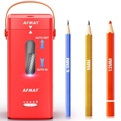 🩷Fabulouslyteaching’s Pick🩷✅Newest Model With Best Features✅Newly Upgraded Fully Automatic Rechargeable Electric Pencil Sharpener for 6-12mm No.2/Jumbo Pencils, 3X Longer Cutter Life,PSC6RR