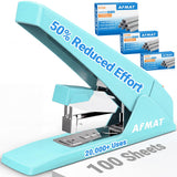 AFMAT ES18 Heavy Duty Stapler, 100-Sheet Effortless Desktop Stapler, ES18BE