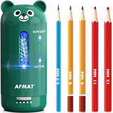 AFMAT Animal-Shaped Fully Automatic Pencil Sharpener, Auto in & Out, 5 Nibs, 7K+ Uses, Replaceable Blade, Cute Sharpener for Classroom/Home/Office