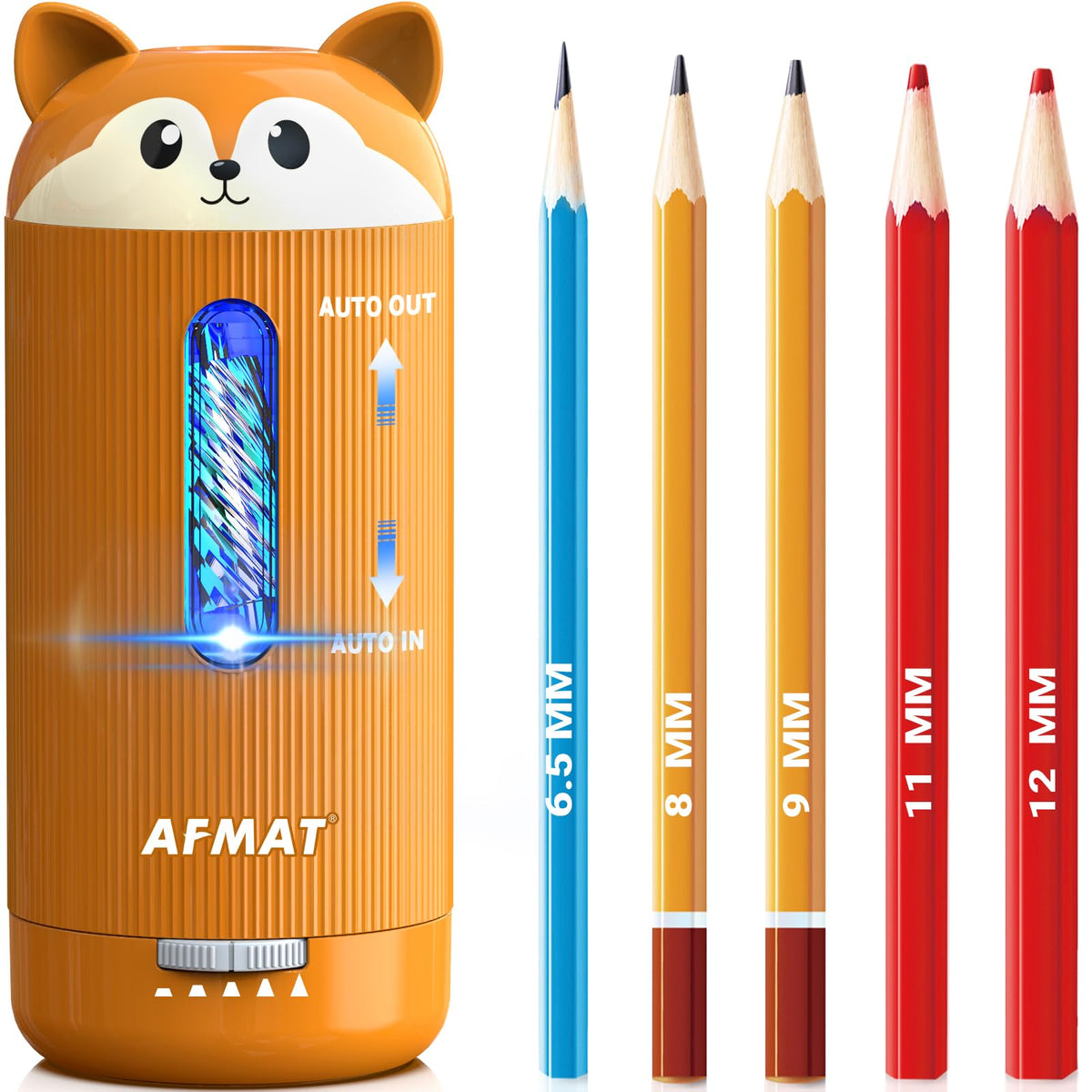 ✅Newest Model Best Features✅ AFMAT PSJ4 Electric Pencil Sharpener, Fully Automatic, for 6.5-12mm Pencils,PSJ4BN