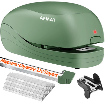 AFMAT ES03 Electric Stapler for Desk, Automatic Stapler Desktop, Office Staplers Electric, with Reload Reminder & Release Button, 25 Sheets Capacit,Black