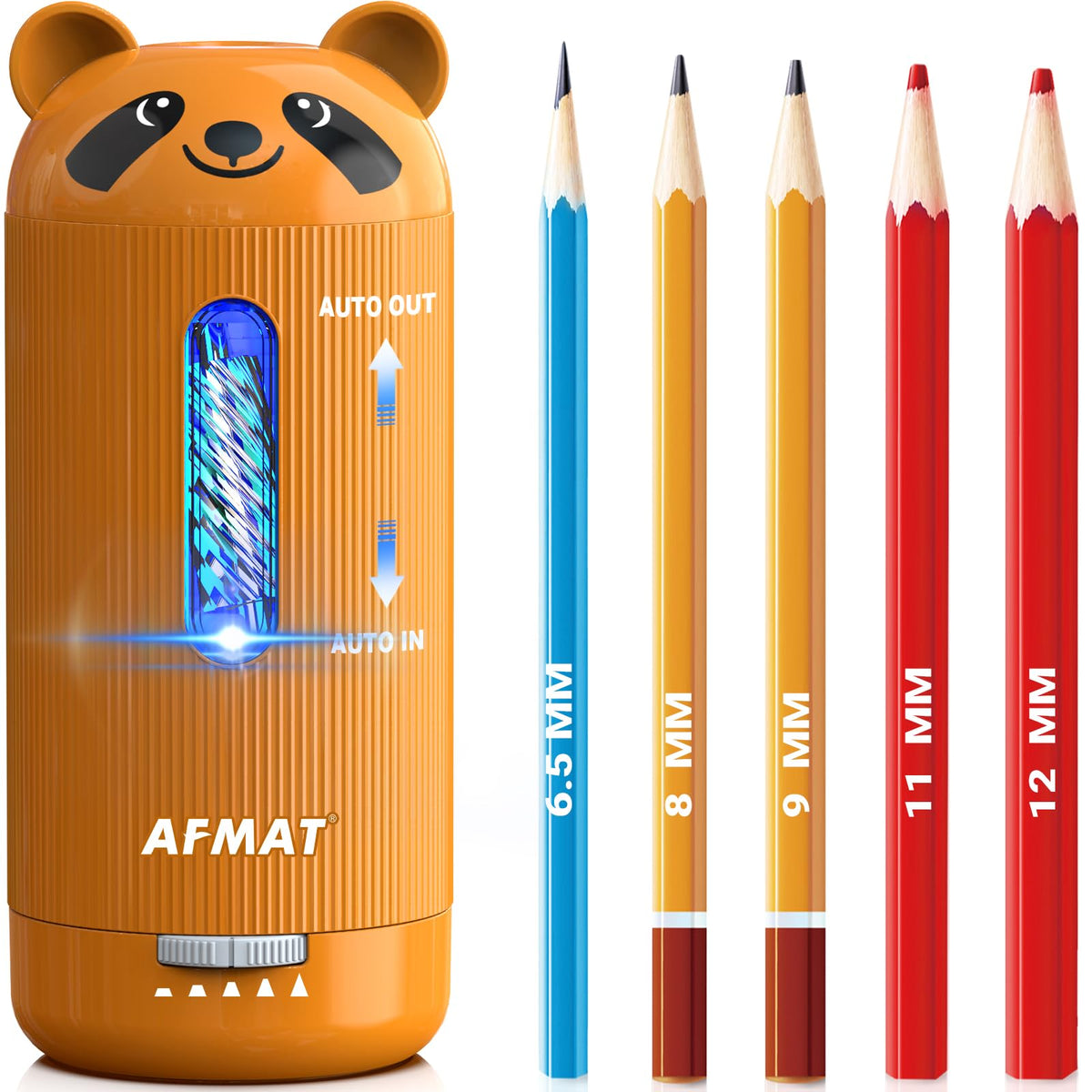 ✅Newest Model Best Features✅ AFMAT PSY3 Electric Pencil Sharpener, Fully Automatic, for 6.5-12mm Pencils,PSY3BN