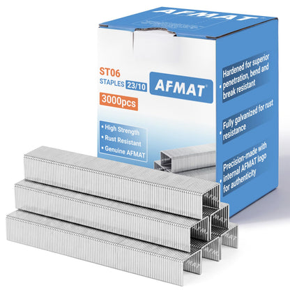 AFMAT Heavy Duty Staples 23/10, High Carbon Steel, Rust-Proof & Jam-Free, 3/8" Staples for Heavy Duty Stapler, 3000 Pcs, Ideal for Office Supplies, School Supplies, and Home Use