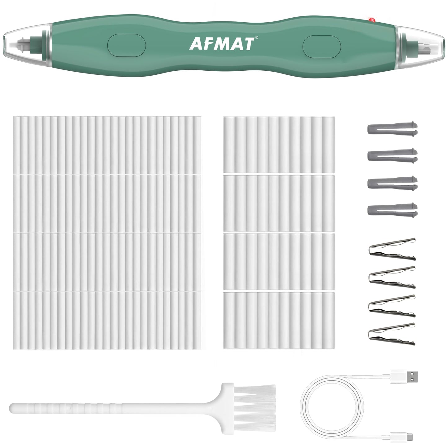 AFMAT Electric Eraser, with 140 Eraser Refills, Rechargeable Pencil Erasers for Artists, Electric Erasers for Drafting, Drawing, Painting, Sketching, Architectural Plans, Detailer Tool EE25GN