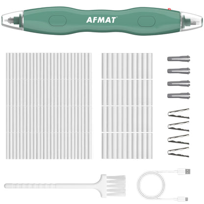 AFMAT Electric Eraser, with 140 Eraser Refills, Rechargeable Pencil Erasers for Artists, Electric Erasers for Drafting, Drawing, Painting, Sketching, Architectural Plans, Detailer Tool EE25GN
